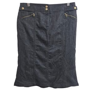 Express Women Vintage Y2k Office Siren Baddie Low Rise Wool Blend Pencil Skirt 4